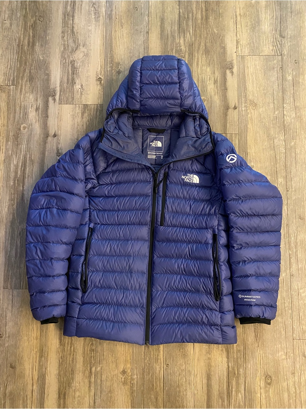The North Face Deep Blue Breithorn Down Hoodie Puffer Jacket
